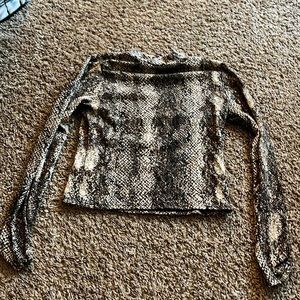 Snake skin crop top